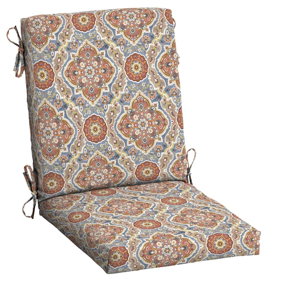 ARDEN Outdoor Dining Chair Cushion 20 x 20, Water Repellent, Fade Resistant 20 x 20, Global Vintage Medallion