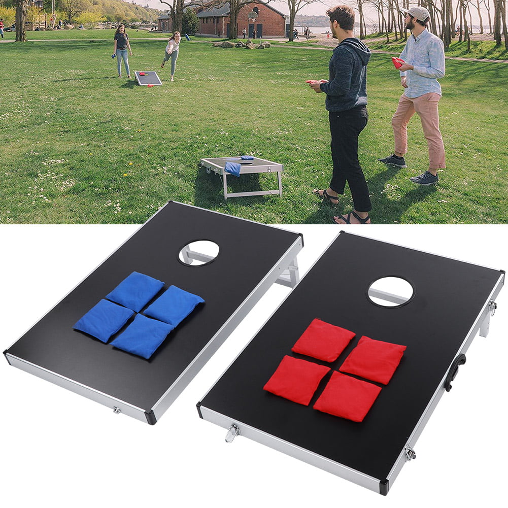 Includes 6 Bean Bags Indoor Outdoor Games Classic Football Cornhole Set Bean Bag Toss Set Yard Games for Family Beach Fun for Adults and Kids Backyard Lawn and Camping.