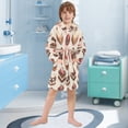 thumbnail image 5 of FORMRS Niños Bathrobe Unisex Hooded Robe Soft Plush Pajamas Sleepwear, Size 2-3T, Cute Chocolate Cakes, 5 of 7