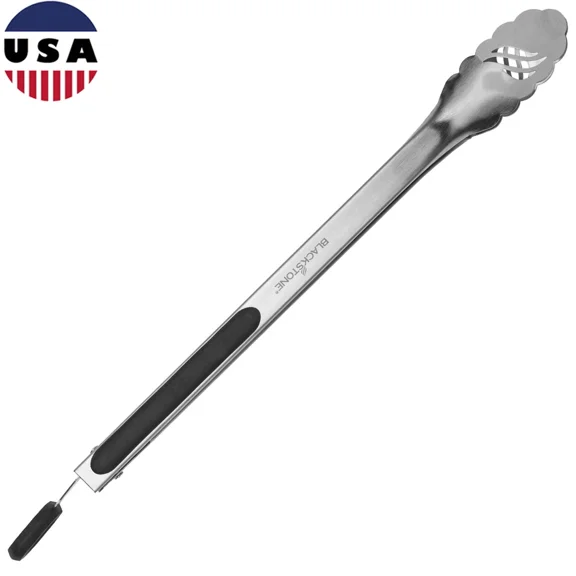 14” Stainless Steel Tongs W/ Silicone Non-Slip Grip Heat Resistant Kitchen Tool