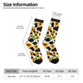 thumbnail image 5 of Yiaed Cute Cow Print Sunflower C Print Great elasticity Crew Socks Sports socks for Men and Women, 5 of 5