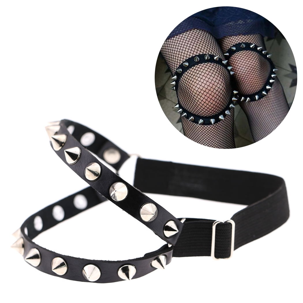 Women Garter Punk Rivet Fashion Leg 