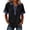Dark Gray #022, variant on Womens Patchwork Collared Dressy Tops Denim V Neck Western Shirts Splicing Buttons Decor Casual Blouses Navy 2XL