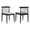 Black, variant on Coaster Cullen 18" Wood and Fabric Dining Side Chair in Black/Wheat