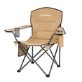 thumbnail image 1 of KingCamp Padded Oversized Folding Chair with Cupholder, Cooler, & Pocket, Khaki, 1 of 7