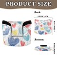 thumbnail image 2 of Haosy Hand Drawn Red Blue Yellow Hearts Golf Mallet Putter Cover Strong Magnetic Leather Golf Club Headcover Closure, 2 of 7