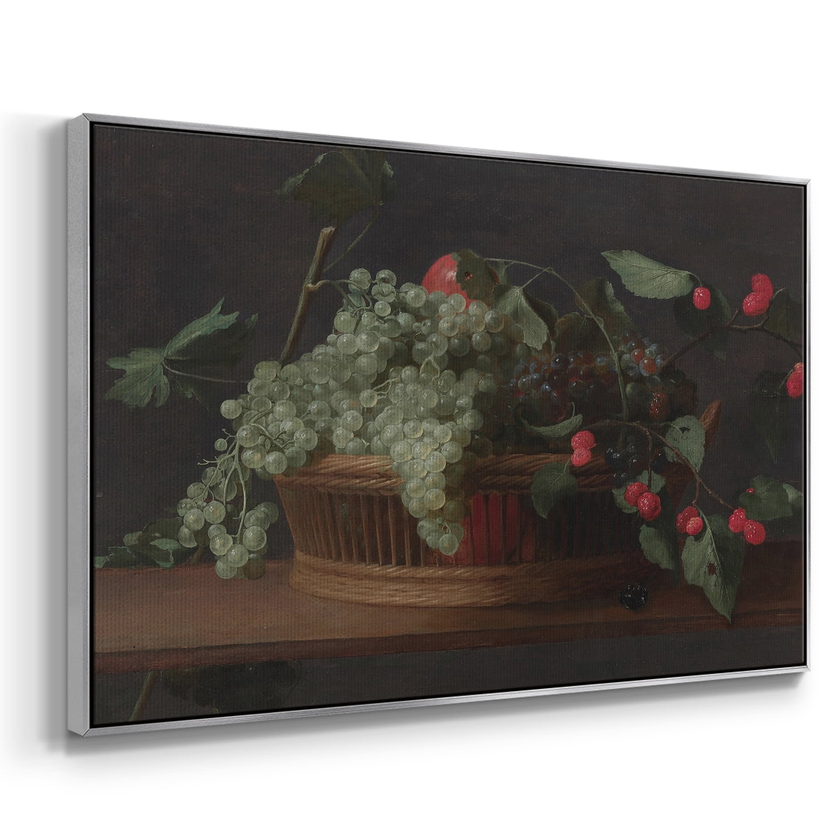 Vintage Botanical Print-LXXXIX By Wexford Home Framed in Silver Wood Gallery Wrapped Canvas 25 in. x 37 in.