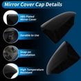 thumbnail image 5 of Unique Bargains 1 Pair Door Wing Mirror Cover for Toyota Yaris 2012-2019 Left Right Outside Rearview Mirror Shells Cap Housing for Toyota Yaris Gloss Black, 5 of 7