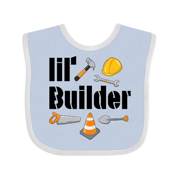 Inktastic Lil Builder Future Construction Worker Boys or Girls Baby Bib