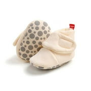 Infant Boots Winter Baby Boys Girls Warm Shoes Cute Soft Sole Anti-Slip Plush Toddler Newborn Snow Booties (0-18 Months) 1/S Size