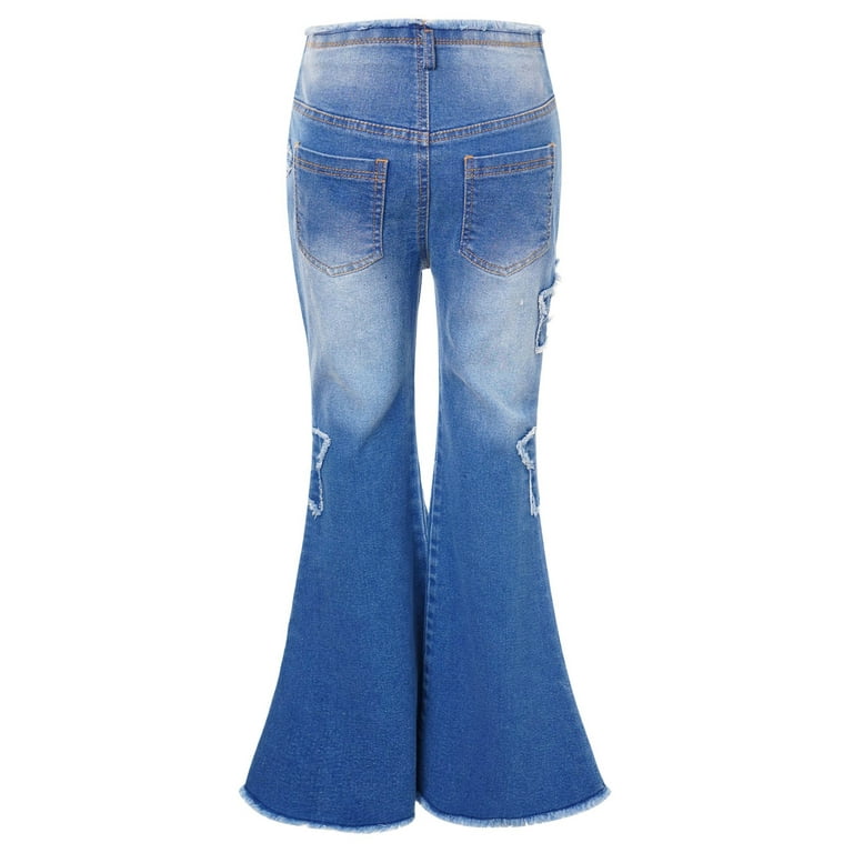 iiniim Kids Girls Skinny Stretchy Flared Jeans Denim Pants Youth 
