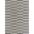 thumbnail image 1 of Unique Loom Outdoor Striped Classic Rug 8' x 11' 4 Rectangle Charcoal/Ivory, 1 of 1