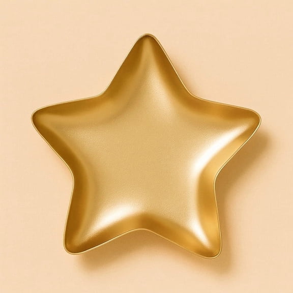 Satyankit 4 inch Star Shaped Decorative Plate, Modern Christmas Table Decor