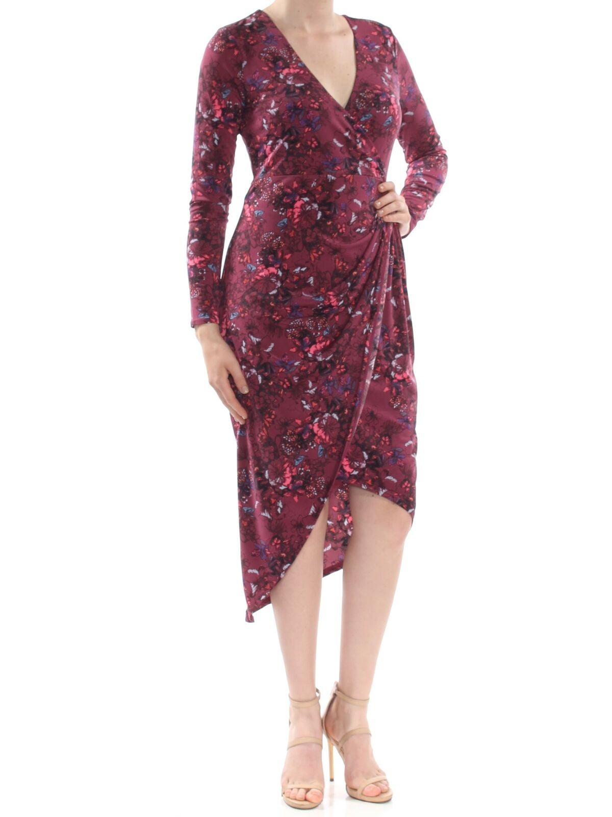 guess long floral print dress