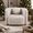 Beige Solid Wood Foam, variant on NESTIA Accent Square Sofa Chair, Boucle Fabric Upholstered Single Cloud Couch Chair, Japandi Style Armchair for Living Room, 1 Seater Sofa