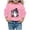 00#Pink117, variant on Toddler Girl's Cute Graphic Sweatshirt Crew Neck Long Sleeve Halloween Ghost Print Pullover Sweatshirts Casual Tops,Pink