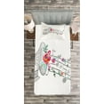 thumbnail image 3 of Ambesonne Music Quilted Bedspread Set 2 Pcs, Old Gramophone Player, Twin Size, Grey Black White, 3 of 3