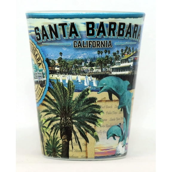 Santa Barbara California Scrapbook Shot Glass