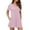 Pink, variant on Womens Rompers for Summer Short Sleeve Tshirt Rompers for Women One Piece V Neck Shorts Jumpsuit Casual Dressy Outfits, Beige, XXL