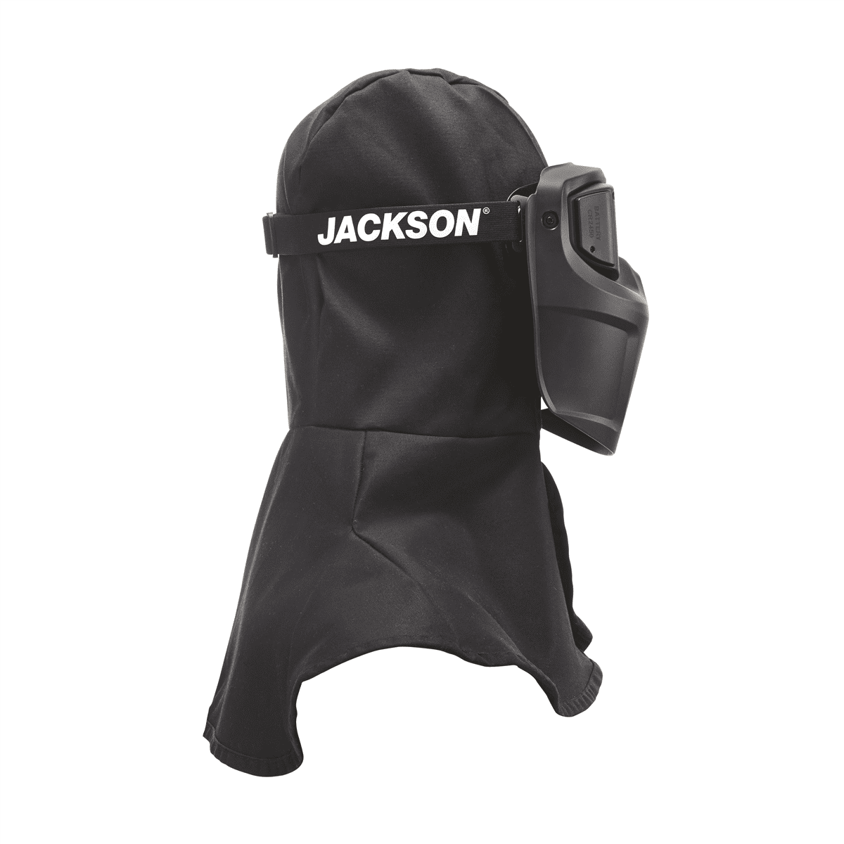 Jackson Safety - Welding Mask and Hood Kit - Auto Darkening -  Thermoplastic - 1.38" x 3.54" Viewing Area - Shade 3/5-12 ADF - Black - Rebel Series