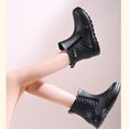 thumbnail image 5 of Willtoo Women Waterproof Short Rain Boots, Lightweight Non‑Slip Ankle Rain Booties, Elastic Weather‑Resistant Outdoor Rain Shoes, 5 of 6