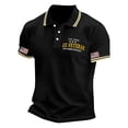 thumbnail image 5 of Men's U.S. Veteran 250th Anniversary Polo Shirt, Patriotic Embroidery with American Flag Patch Short Sleeve, 5 of 5