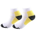 thumbnail image 2 of kurtrusly 1/2/3/5 2 Pcs/ensemble Chaussettes de Compression pour Femmes Performance et Réduction de la Fatigue Soulagement Jaune P/M 1 Pce, 2 of 6