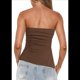 thumbnail image 2 of Camiseta Sin Mangas Sexy de Moda de Verano Café L, 2 of 6