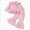 T388-Pink, variant on Girls Boys Long Sleeved Pants Set Comfortable Soft Stylish Flared Pants Set Back-To-School Pajamas & Dailywear Set 1T 2T 3T 4T 5T 6T Set 6-12 Months