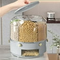 thumbnail image 5 of Gumesh Rotating Rice Storage Container - 6-Compartment Airtight Rice Dispenser with Insect-Proof Seal, 5 of 6