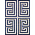thumbnail image 1 of Unique Loom Athens Border Design Area Rug 7' x 10' Rectangular Navy Blue/Beige, 1 of 10
