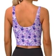 thumbnail image 4 of Picia Violet Sports Bra for Women,Padded Strappy Sports Bras Medium Support Yoga Bra with Removable Cups,Running Yoga Bra-X-Large, 4 of 9