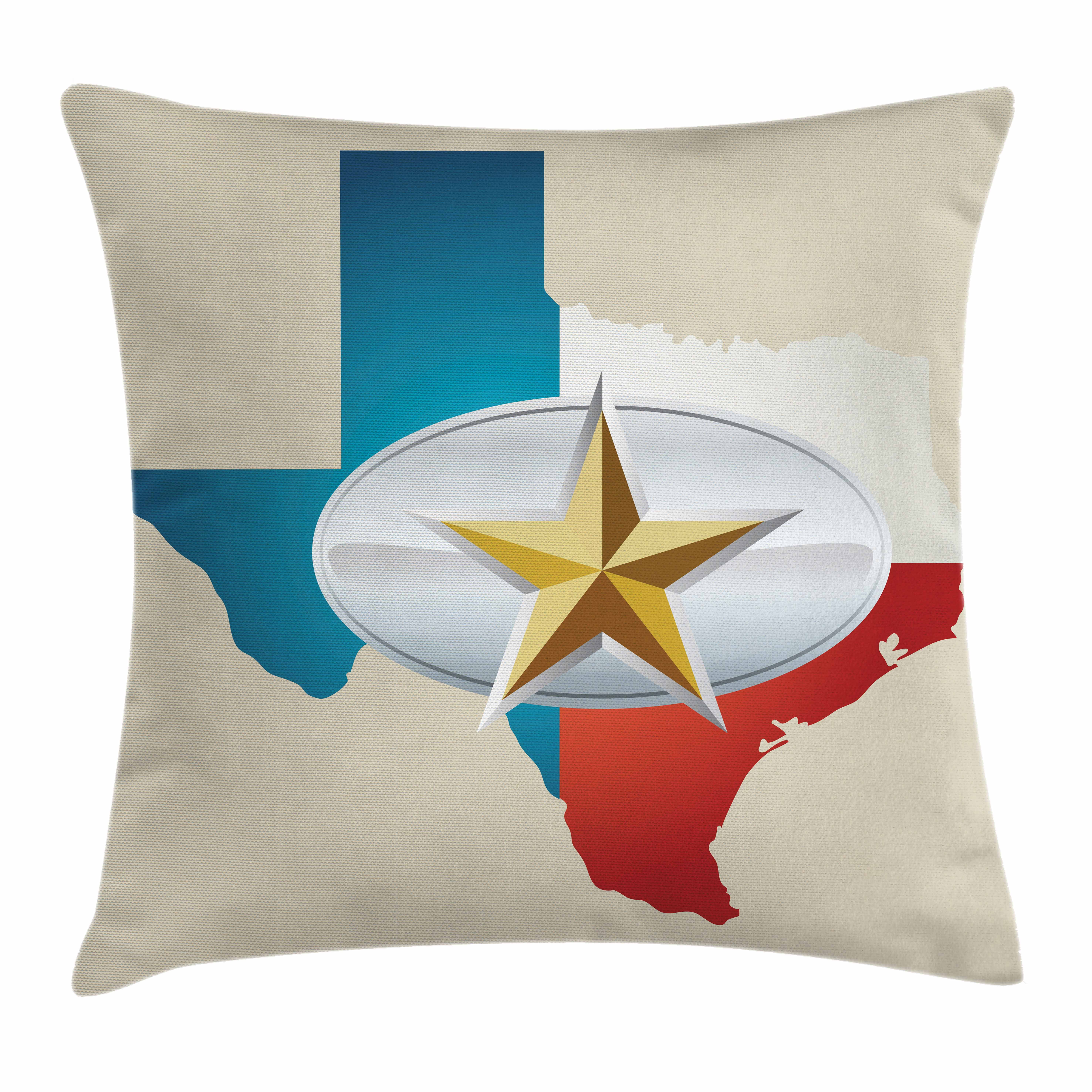 Texas Star Throw Pillow Cushion Cover Cowboy Belt Buckle Star