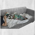 thumbnail image 6 of Halloween Soft Flannel Fleece Throw Blanket, Skeleton Demon Flowers and Trick or Treat Words Holiday Design, Cozy Plush for Indoor and Outdoor Use, 50" x 70", Multicolor, by Ambesonne, 6 of 6