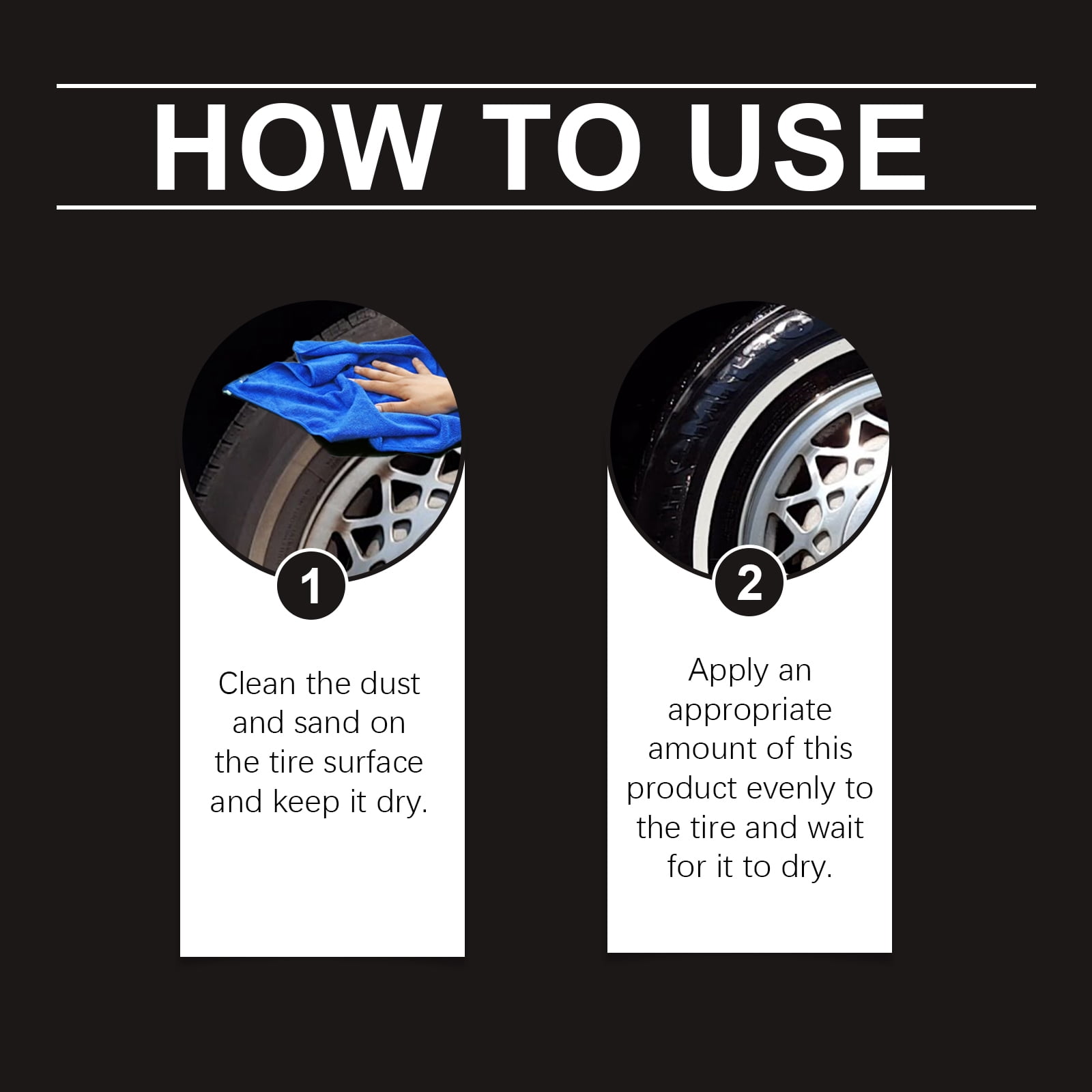 Alvantor Tire Nourish Cream, Durable UV Shield Against Dirt Dust, Wheel Polish Paste, 1.76oz