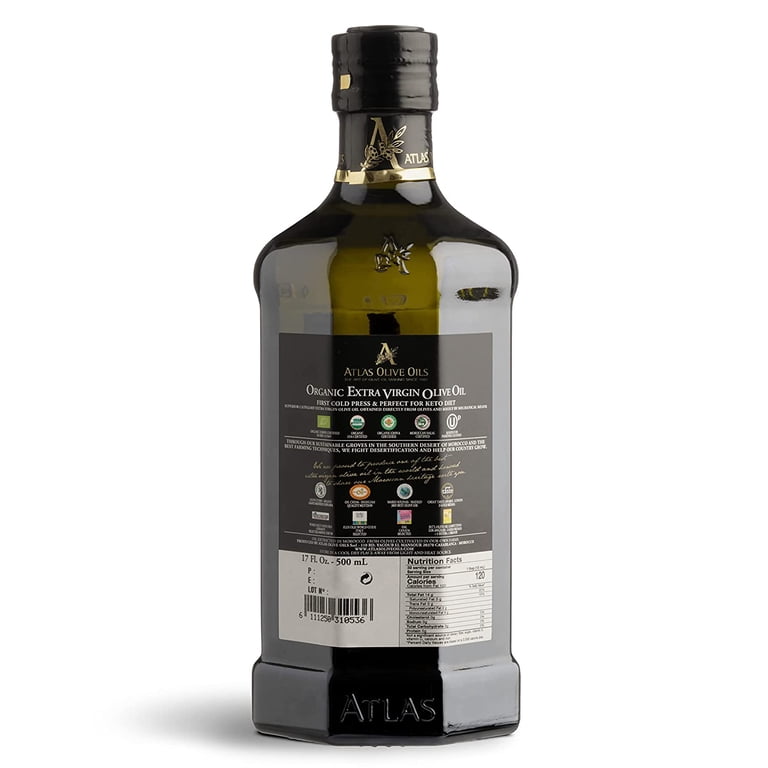 Atlas 500 ml Organic Cold Pressed Moroccan Extra Virgin Olive Oil