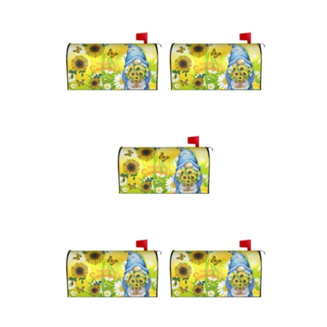 maskred Festive Atmosphere Vibrant Deer Patterned Sleeve For Mailbox Bright And Warm YTYH2309051 5Set