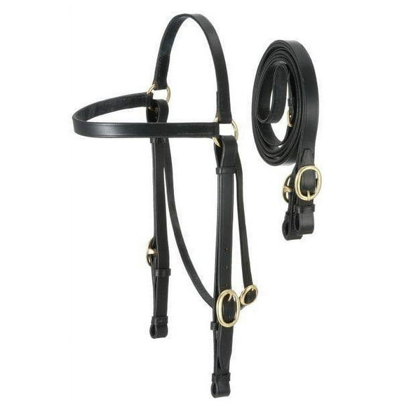 Australian Outrider Barco Bridle with Reins Black