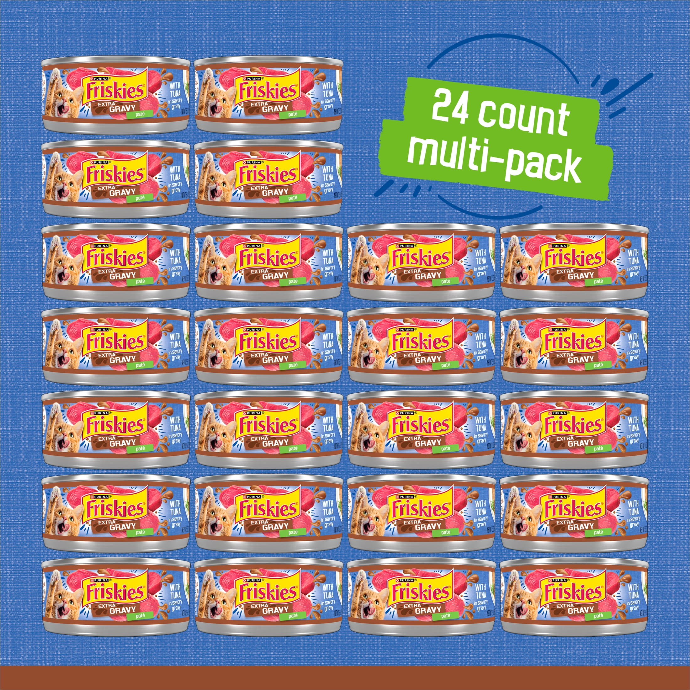 Purina Friskies Gravy Pate, Tuna, Wet Cat Food, 5.5 oz Can