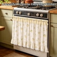thumbnail image 4 of Farmhouse Kitchen Stove Curtain, Ruffled Lace Trim Stove Cover Curtain with Floral Prints, Decorative Oven Door Curtain for Vintage Kitchen Decor(22*31"), 4 of 4