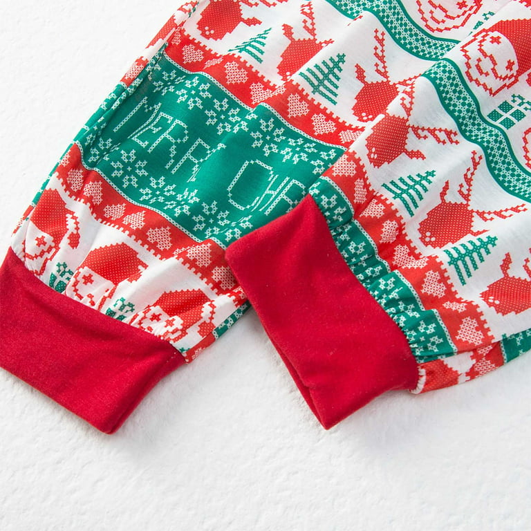 Dezsed Family Matching Christmas Pajamas Set Women's Pajama Set Clearance  Parent-child Warm Christmas Set Printed Home Wear Pajamas Two-piece Mom Set  Xmas Gift 