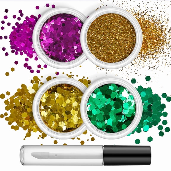 4 Box Nail Art Glitter Sequins Nail Flakes Designs Holographic Nail Art Supplies