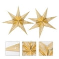 thumbnail image 3 of GOOHOCHY 3 pantallas de lámpara de papel con forma de estrella hueca de 7 puntas, 3 of 7