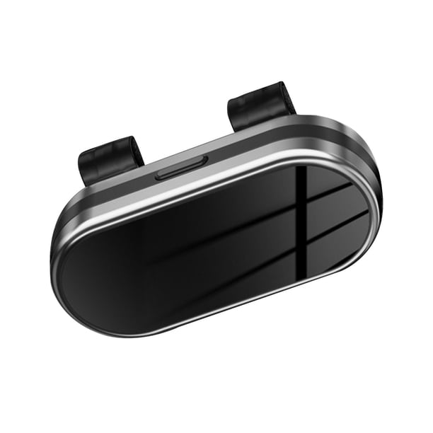 Estuche para gafas de sol con visera para coche, universal, compacto y rígido. Plata Negro