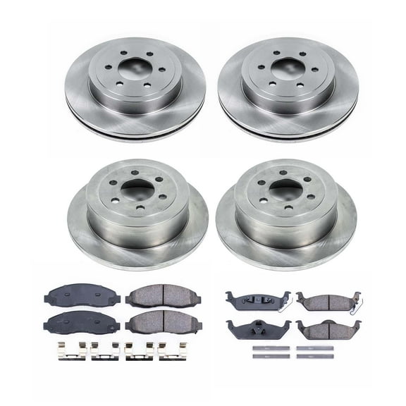 Ultimate Brakes Front and Rear Semi-Metallic Brake Pad and Rotor Kit with Hardware WM81084