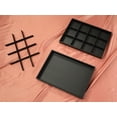 thumbnail image 5 of REGALWOVEN Set of 2 PU Leather Accessory Organizer Trays with Removable Dividers for Drawers Black 12 Grid Tray, 5 of 7