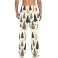 thumbnail image 4 of FORMRS Mens Pajama Pants with Pockets Soft Cotton Sleepwear Lounge Bottoms, Sizes S-2XL, Beige Christmas Trees, 4 of 7