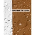 thumbnail image 5 of Pack of 2 Outdoor Pillow Covers, Boho Sage Green and Brown Striped Geometric Retro Farmhouse Waterproof Square Throw Pillowcase Cushion Decorative Pillow Covers for Couch Patio Tent, 18x18 in, 5 of 6