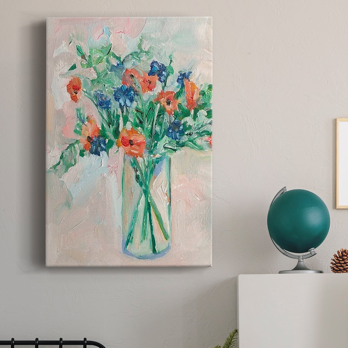 Painterly Soft Bouquet II Premium Gallery Wrapped Canvas - Ready to Hang