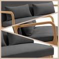 thumbnail image 3 of BIGWOO Leisure Loverseat Sofa with Solid Wood Armrest Modern Chair, 2 Seater Dark Gray, 3 of 8